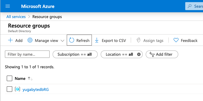 Resource Groups at Microsoft Azure Portal Resource Groups at Microsoft Azure Portal